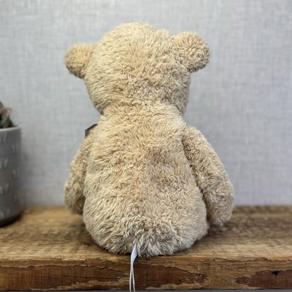 Marks & Spencers Soft Toy - Fluffy Beige Bear My First Sepncer Bear - 0595947