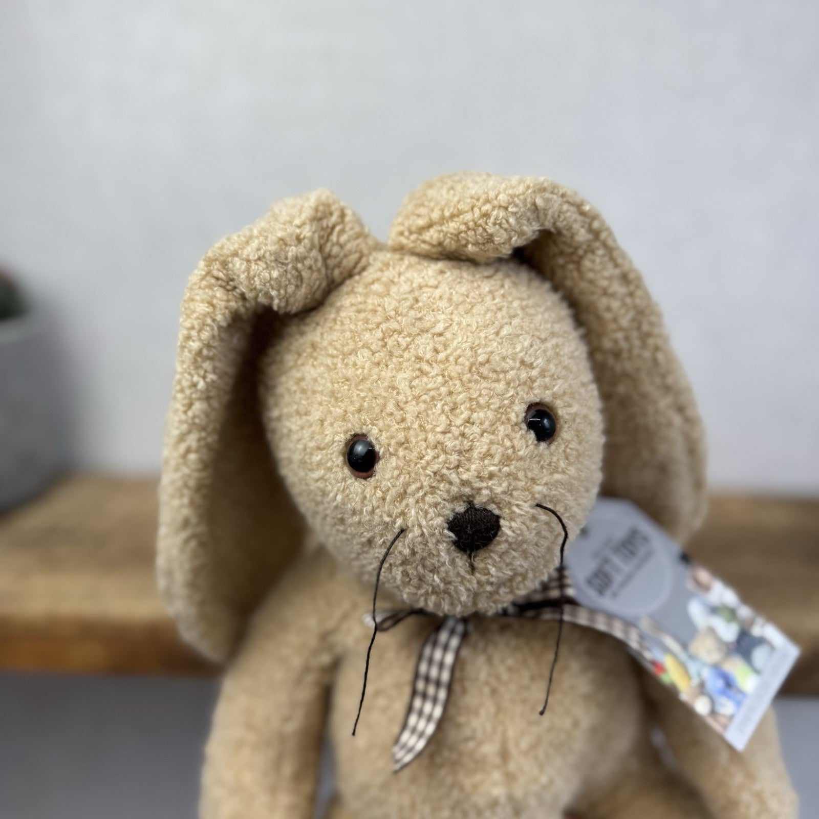 Mamas And Papas Vintage Bramwell Bunny Soft Toy Large 17 Beige Fleece Bunny