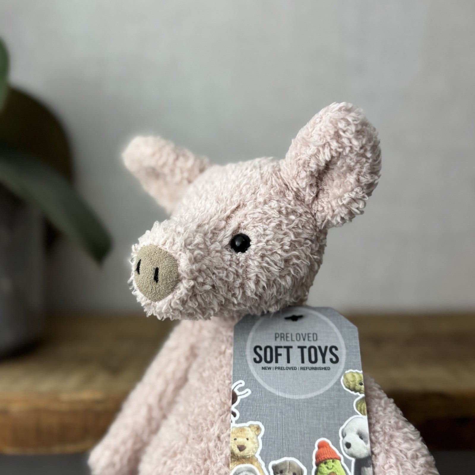 Jellycat Chou Chou Pig - ChouChou Piglet Textured Soft Light Pink Pig Plush 10”