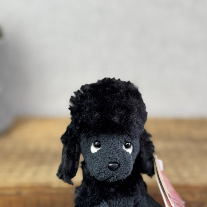 Russ Berrie Luv Pets Frenchie - Mini Beanie Black Poodle Soft Toy Dog Rare 5"