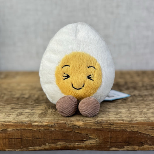 Jellycat Laughing Boiled Egg - Small Egg Laughing Face With Feet New With Tags