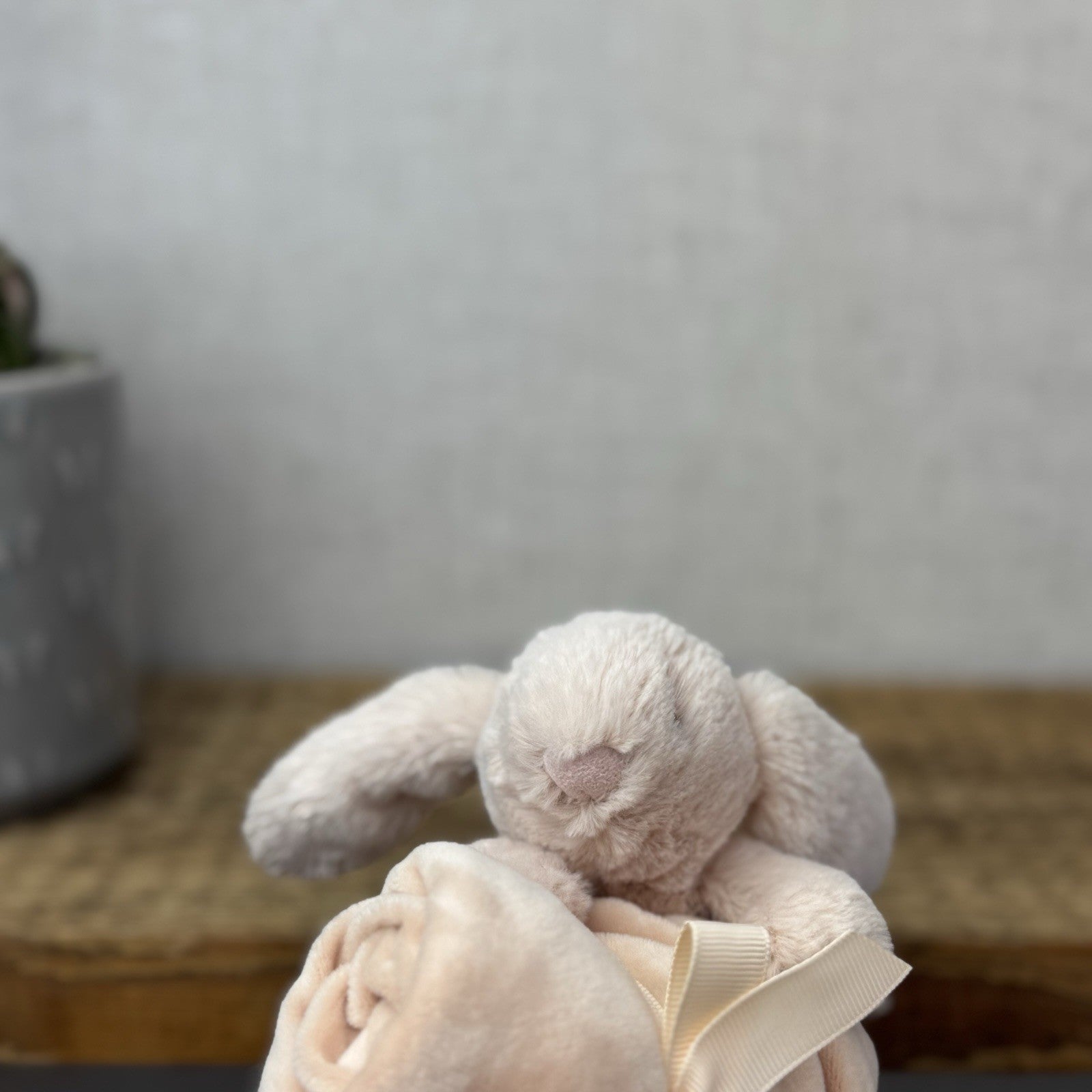 Jellycat Smudge Bunny  - Smudge Comforter Soft Toy Peachy Bunny Soother (#2)