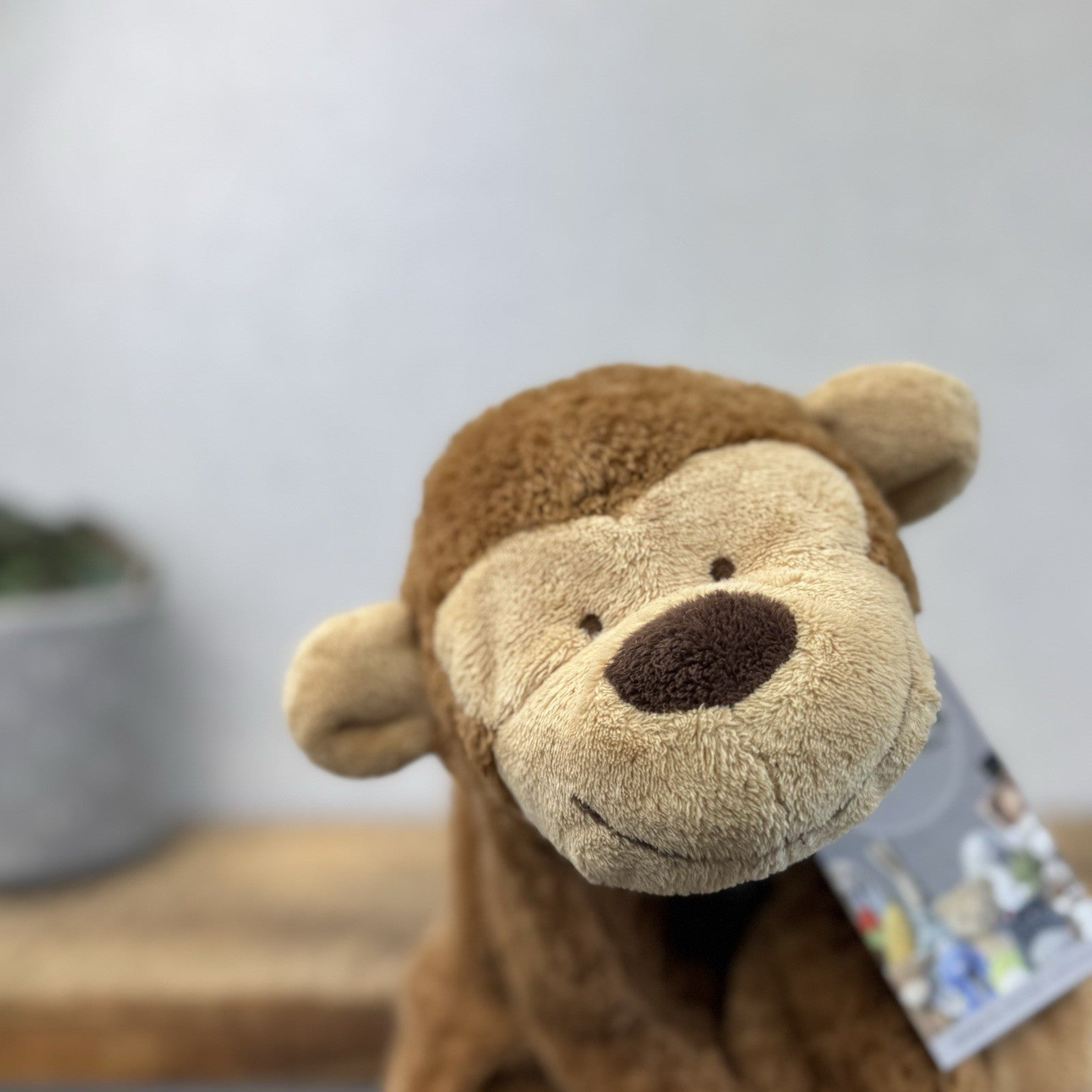 Marks & Spencers Large Plush Soft Toy Vintage Monkey Beanie M&S 8339249