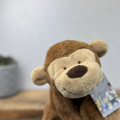 Marks & Spencers Large Plush Soft Toy Vintage Monkey Beanie M&S 8339249