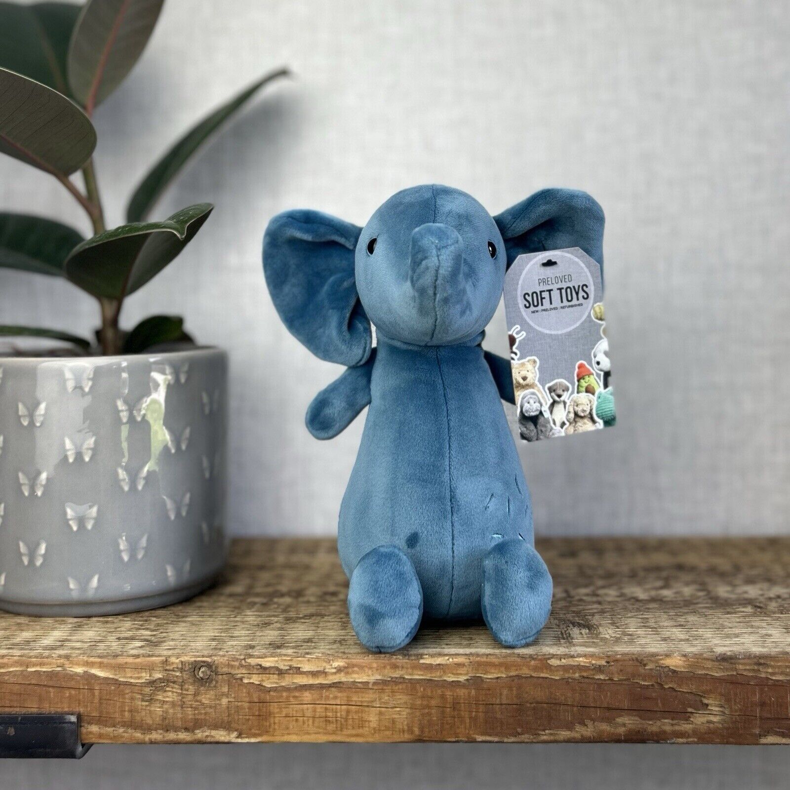 Jellycat Woddletot Elephant - Suede Soft Plush Toy Elephant Beanie 12”