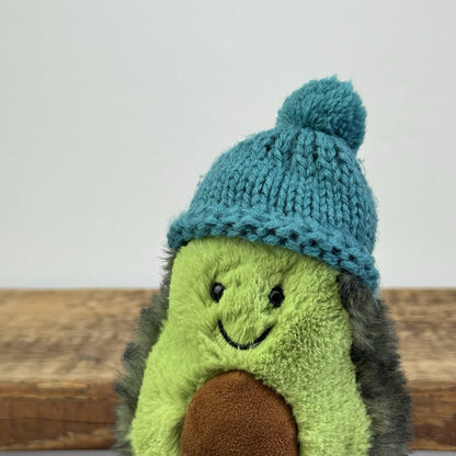 Jellycat Amuseable Cozi Avocado With Hat Plush Soft Toy - Teal Cozi Avacado NWOT