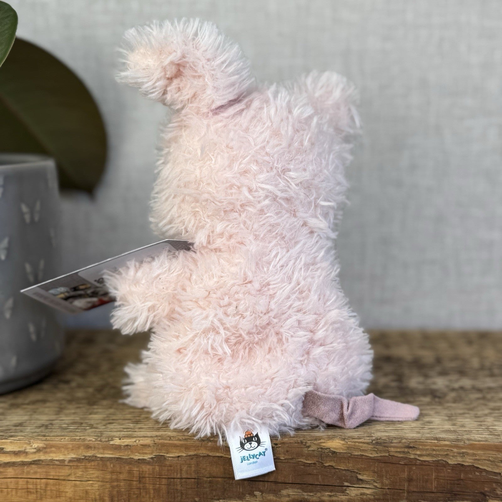 Jellycat Little Pig - Fluffy Pink Piglet Soft Toy Small Curly Fur Retired 7"