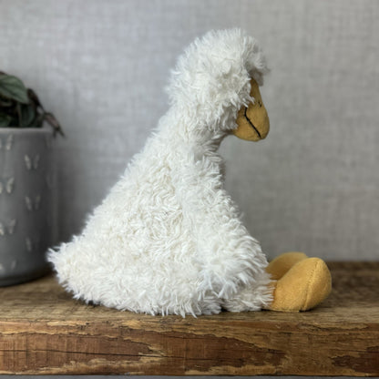 Jellycat James Goose Small - Small Cream Fluffy Goose Soft Toy Beanie 10”
