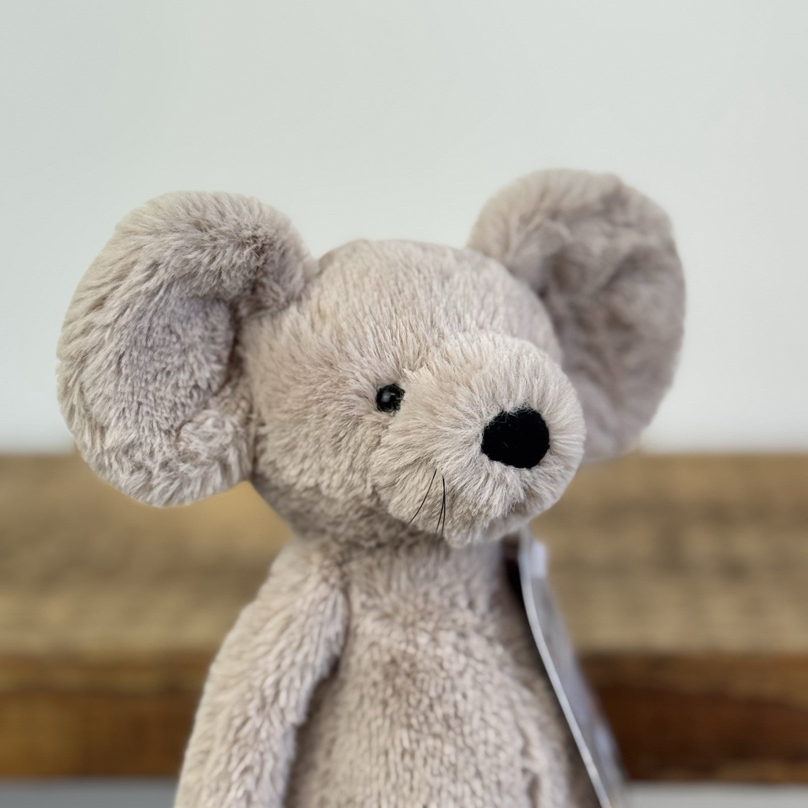 Jellycat Small Bashful Grey Mouse With Whiskers Retired Mouse Collectible 8”