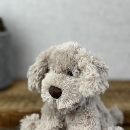 Jellycat Small Riley Fuddlewuddle Pup - New Grey White Company Exclusive 6”