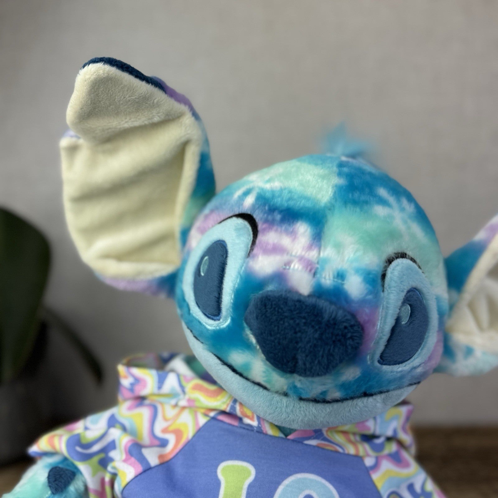 Build A Bear Disney Fun Florals Stitch - Floral Print Bab Stitch Plush Bear 17”