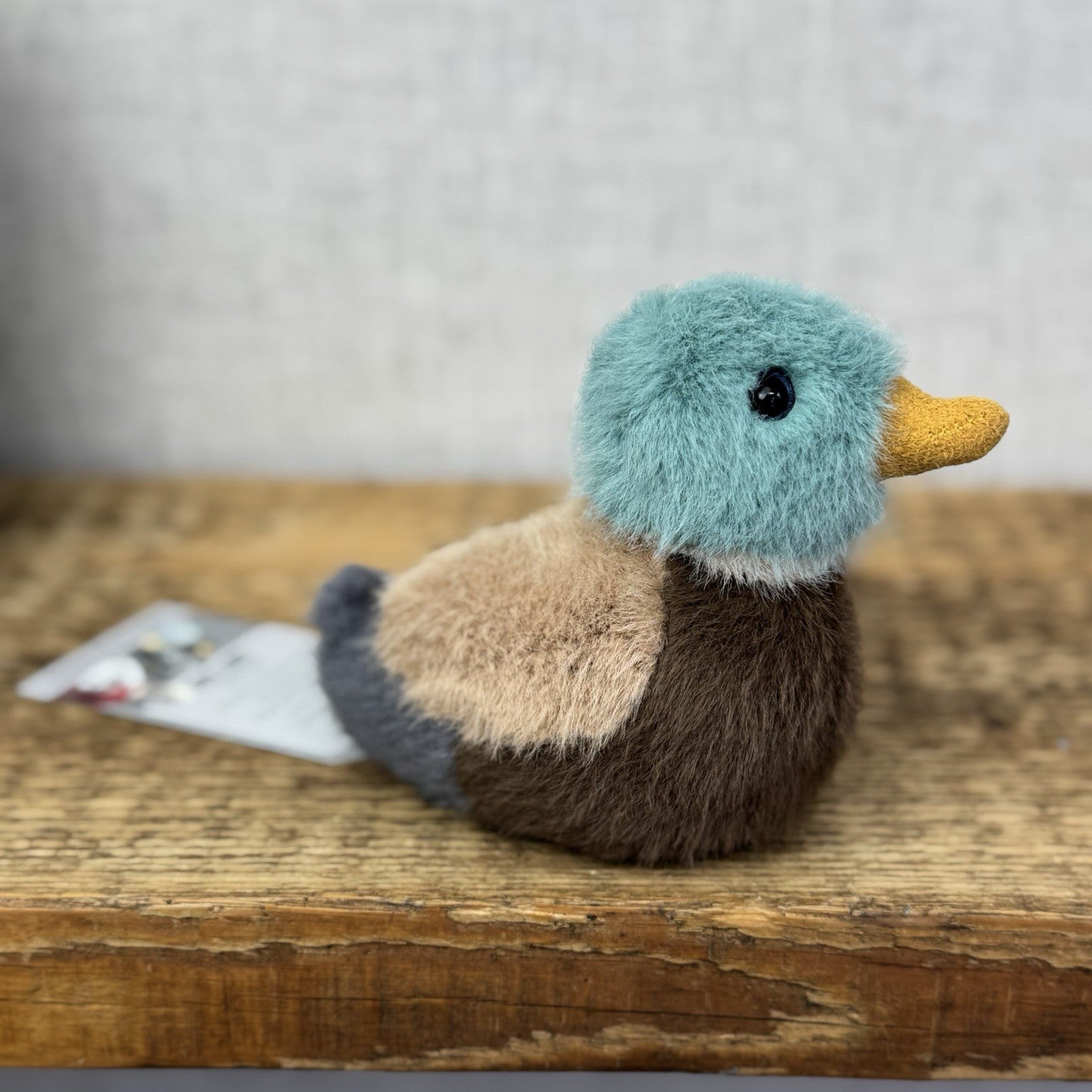 Jellycat Birdling Duck - Mallard Pocket Size Fluffy Bird Soft Toy Retired 5"