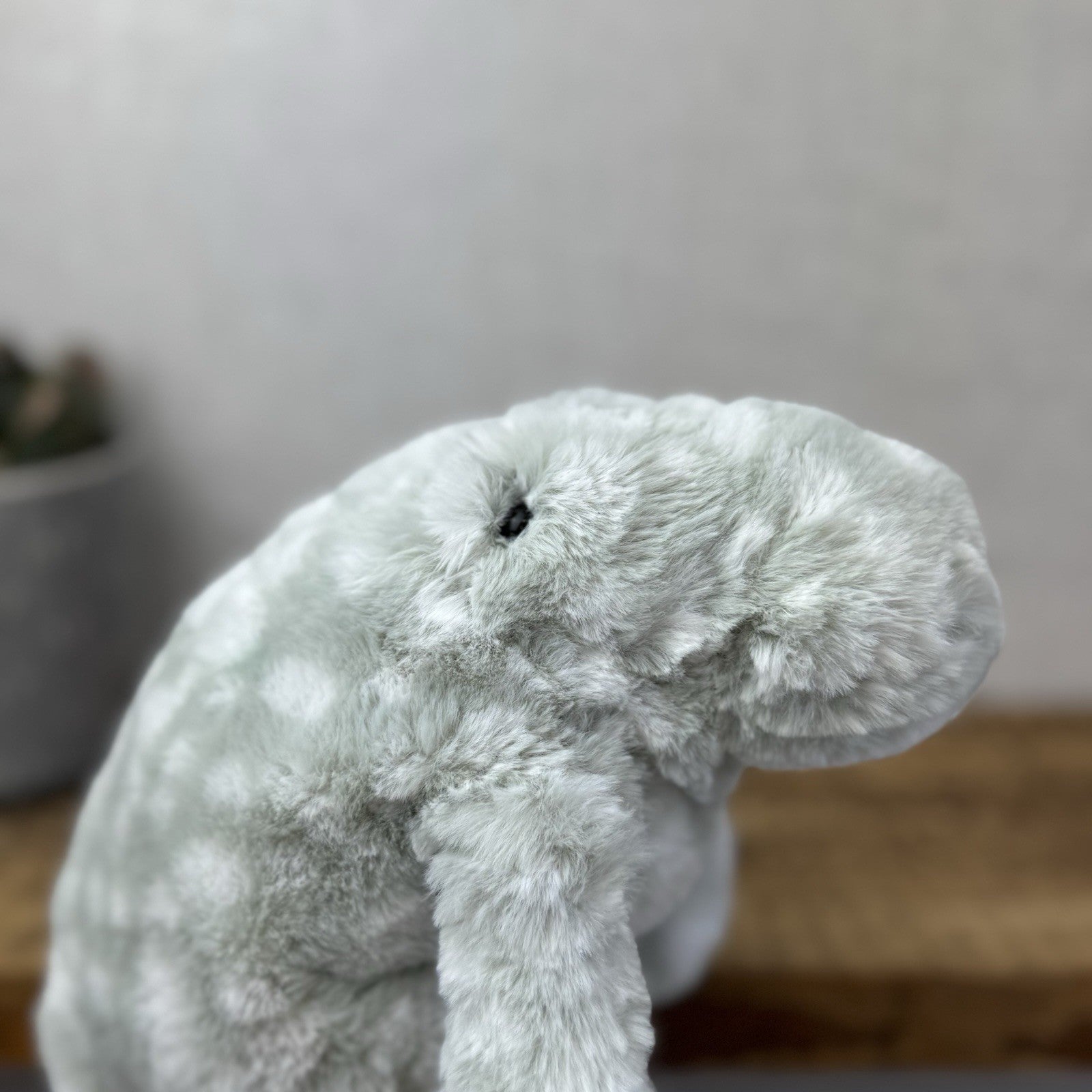 Jellycat Little Billow Manatee - New With Tags Detached Little Grey Spotty Rare