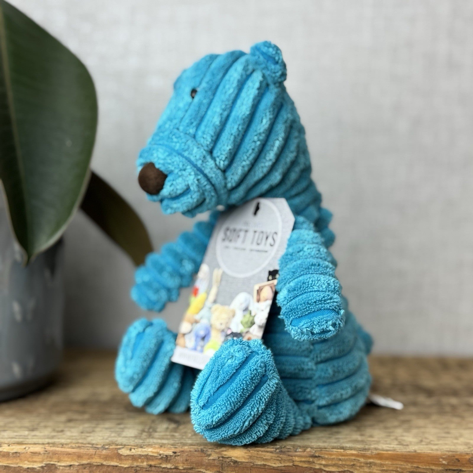 Jellycat Small Cordy Roy Ted Teddy Bear Blue Soft Toy Plush Beanie Retired 9”