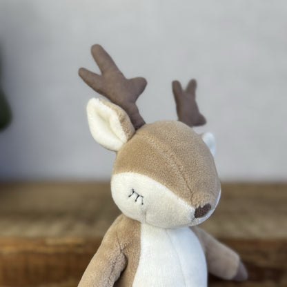 Jellycat Minikin Fawn Deer Brown - Tiny Small Velour Fawn Beanie Retired 7”
