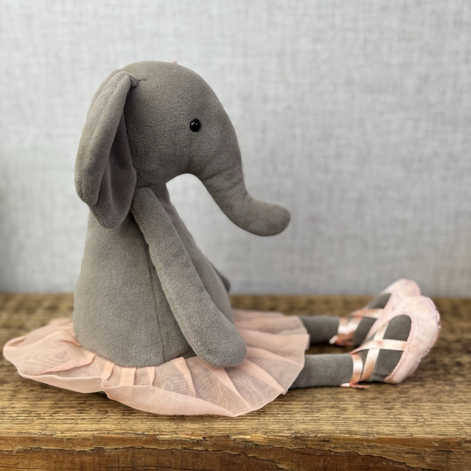 Jellycat Dancing Darcy Elephant - Medium Grey Elephant - Ballet Tutu Plush 12”