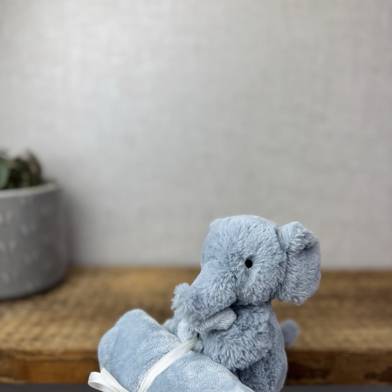 Jellycat Snugglet Elephant Soother - Baby Soft Blue Elephant Comforter Blanket