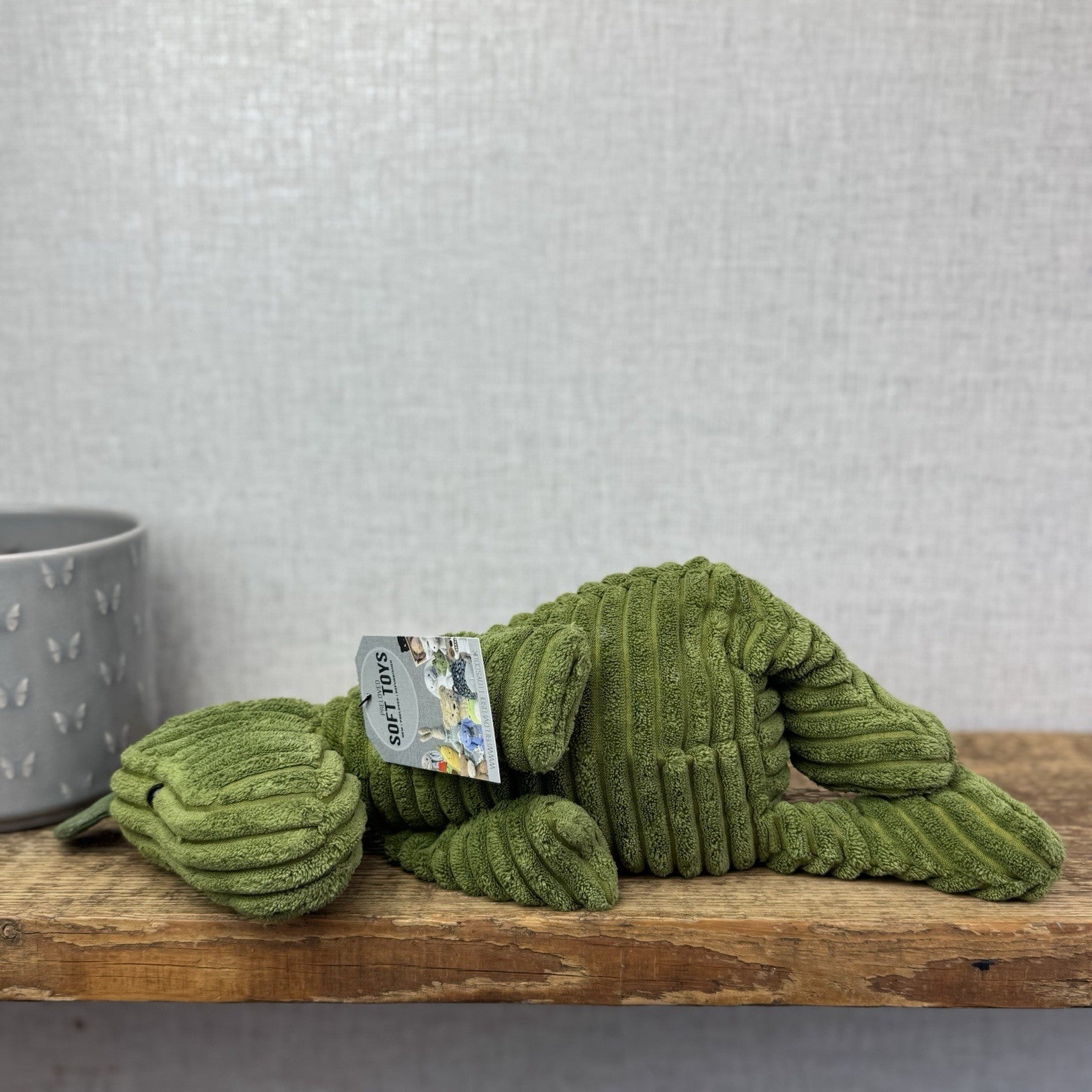 Jellycat Medium Cordy Roy Green Dinosuar - Olive Green Dino Beanie Plush 14"