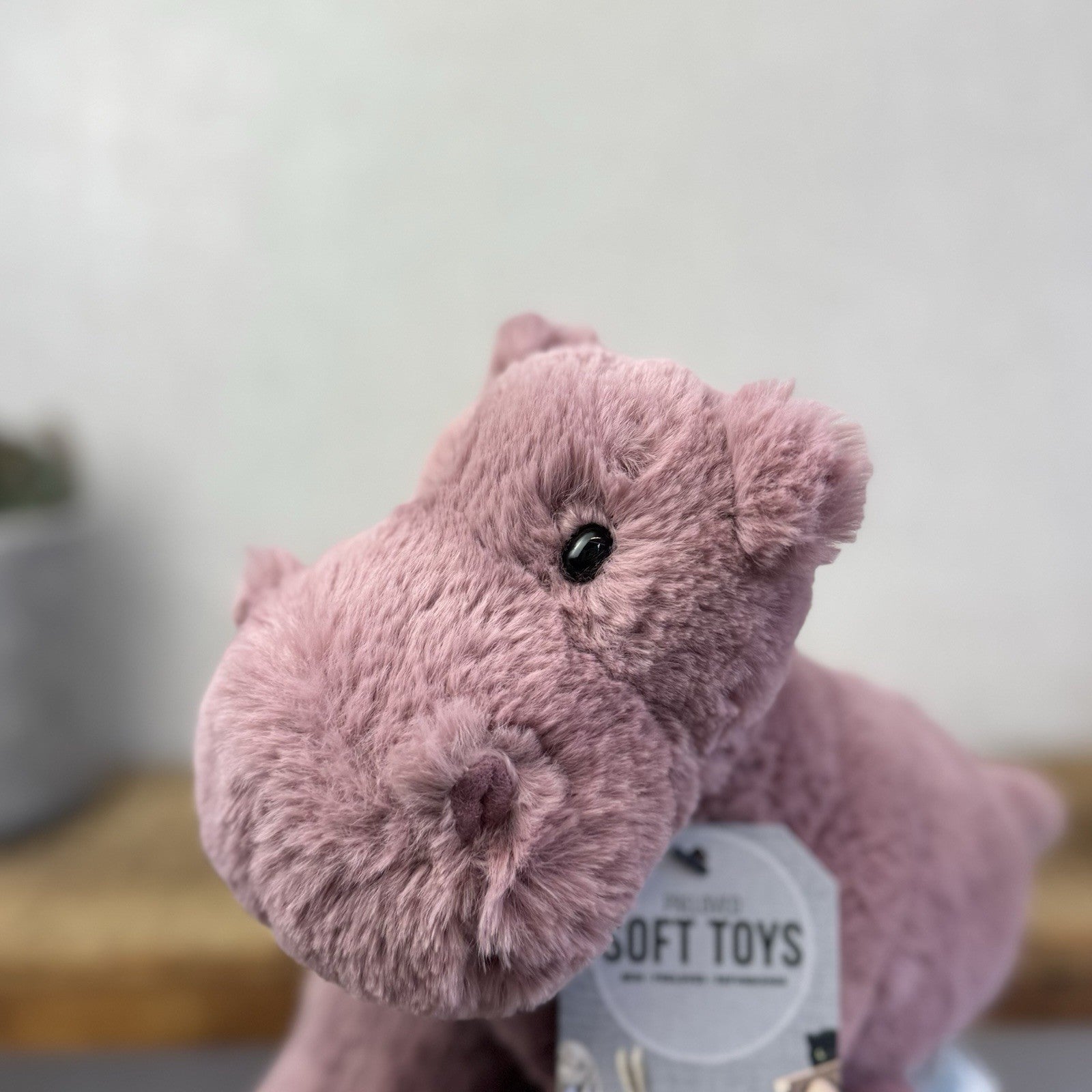 Jellycat Medium Huggady Hippo - Floppy Hippo  Purple Plush Soft Toy 10" (#2)