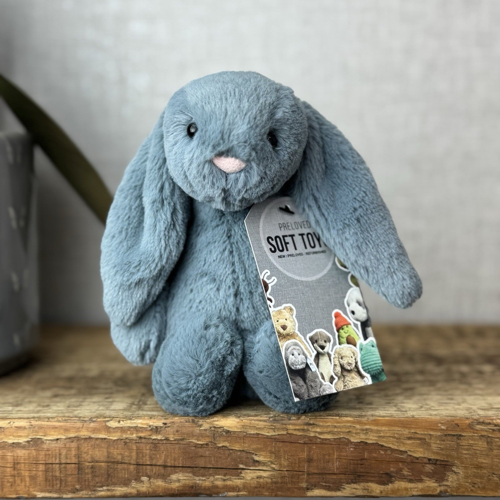 Jellycat Small Dusky Blue Bashful Bunny - Small Grey/Blue Rabbit Bunny 8"