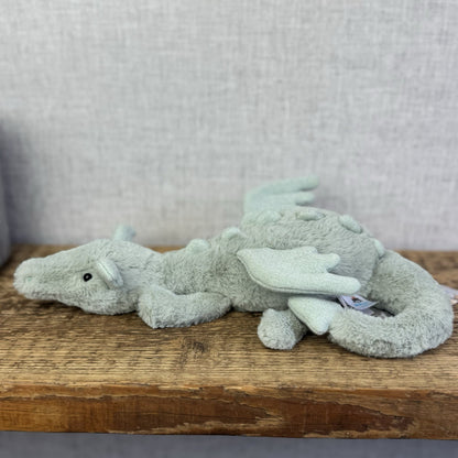 Jellycat Little Sage Dragon - Small Green Dragon Sparkly Wings Beanie Plush 11”
