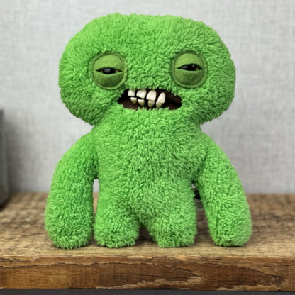 Fuggler Squidge Snuggler Bright Green Funny Ugly Monster Soft Toy Retired 
