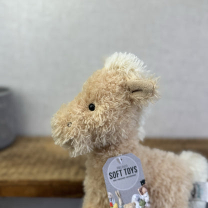 Jellycat Medium Caffuffle Palomino  - Curly Hair Horse Beige Retired Rare 14”