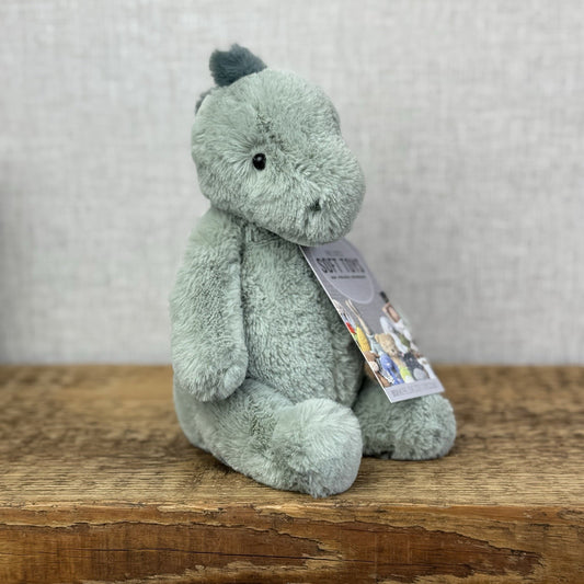 Jellycat Small Puffles Dinosaur - Small Light Green Super Soft Dino 8"