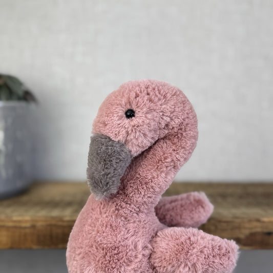 Jellycat Pitterpat Flamingo - US Exclusive Pink Flamingo Beanie Long Legs 14"