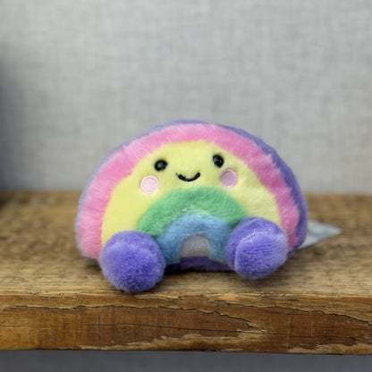 Aurora Rainbow Palm Pal Beanie Pastel - Mini Palm Pals Mini Beanbag Plush 5"