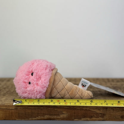 Jellycat Strawberry Ice Cream- Irresistible Ice Cream - Food Play Toy 7”