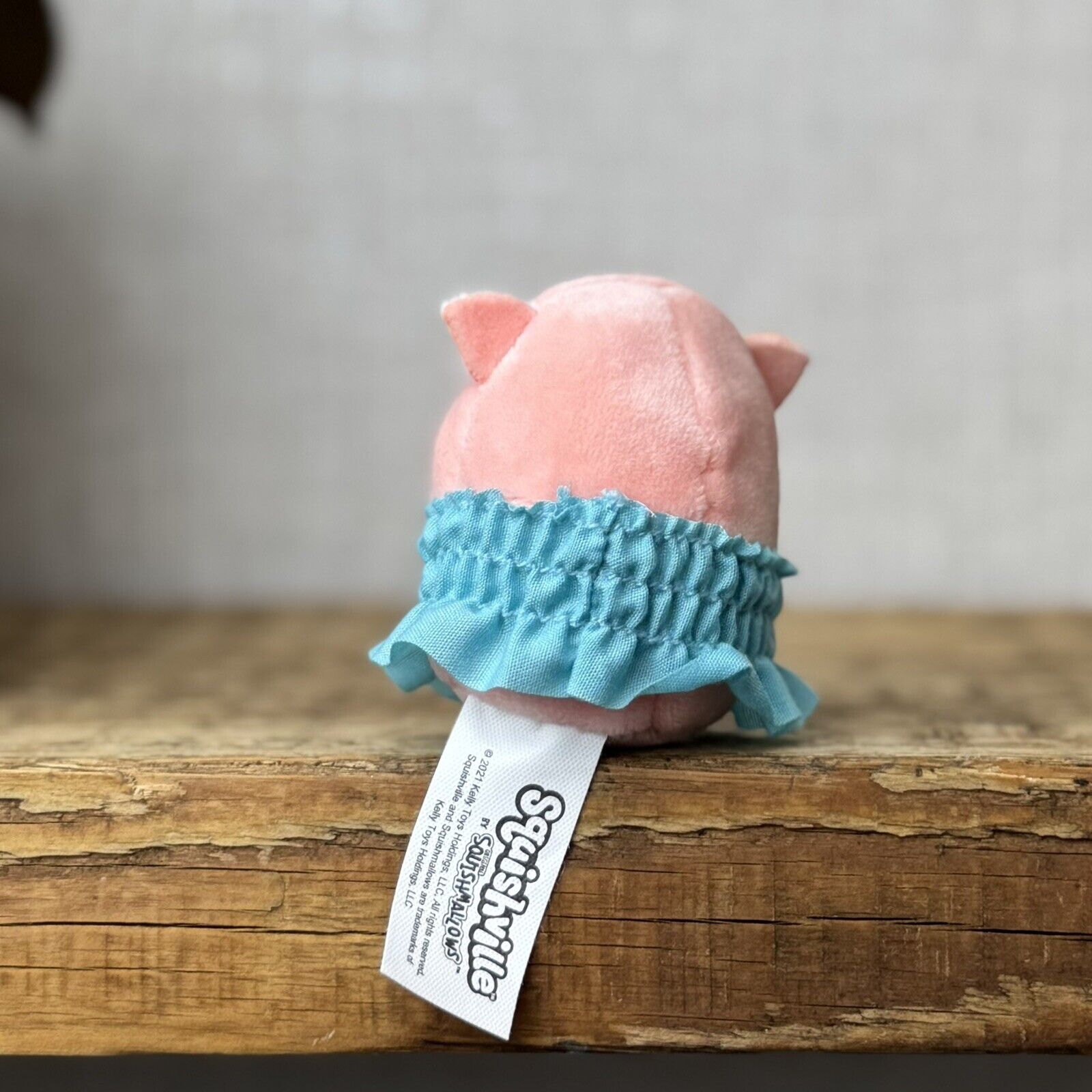 Squishmallow Squishville - Petra Pig - Tiny Pink Pig With Skirt Squishmallows 2"