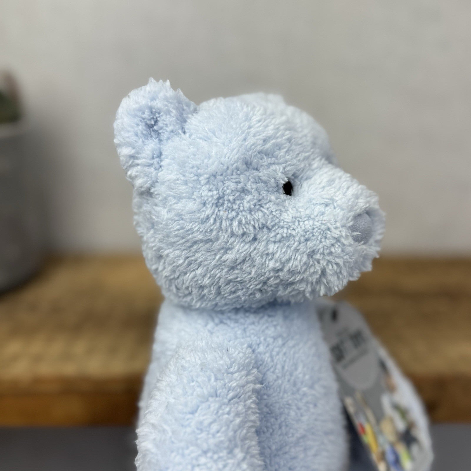 Jellycat Blue Bebe Bear - Little Jellycat Soft Fleecy Blue Baby Bear Plush Rare