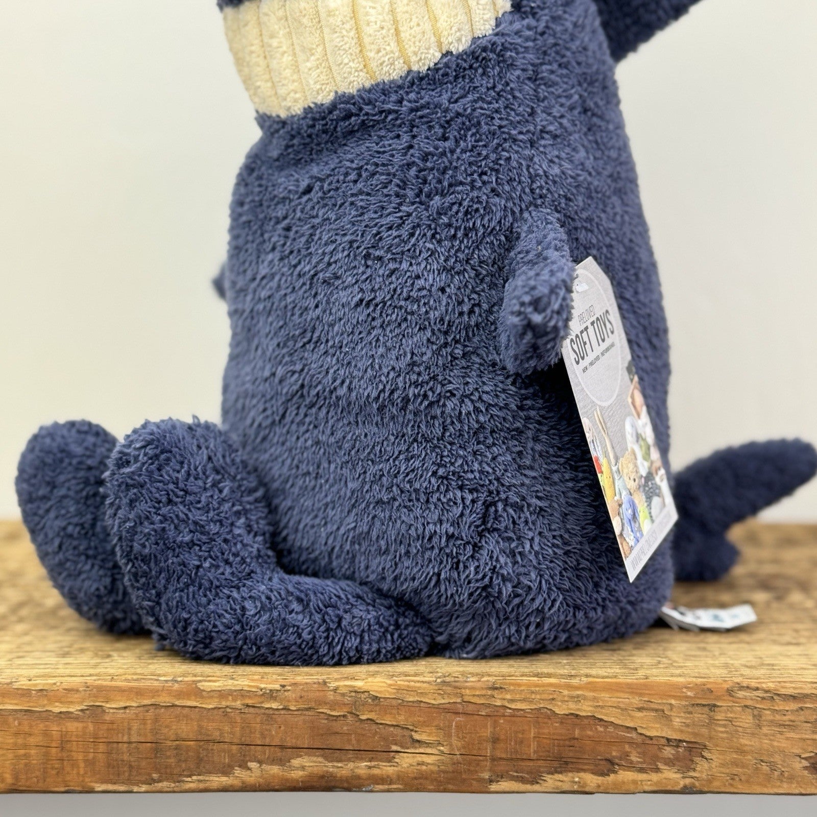 Jellycat Medium Toothy Shark - Large Blue Smiling Shark Beanie Plush 14"