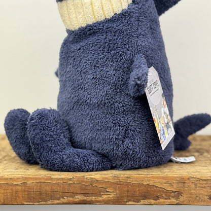 Jellycat Medium Toothy Shark - Large Blue Smiling Shark Beanie Plush 14"