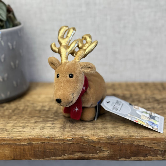 Whitard Of Chelsea Crazy Rudolf (Jellycat Collab) Mini Reindeer Beanie Plush 4"