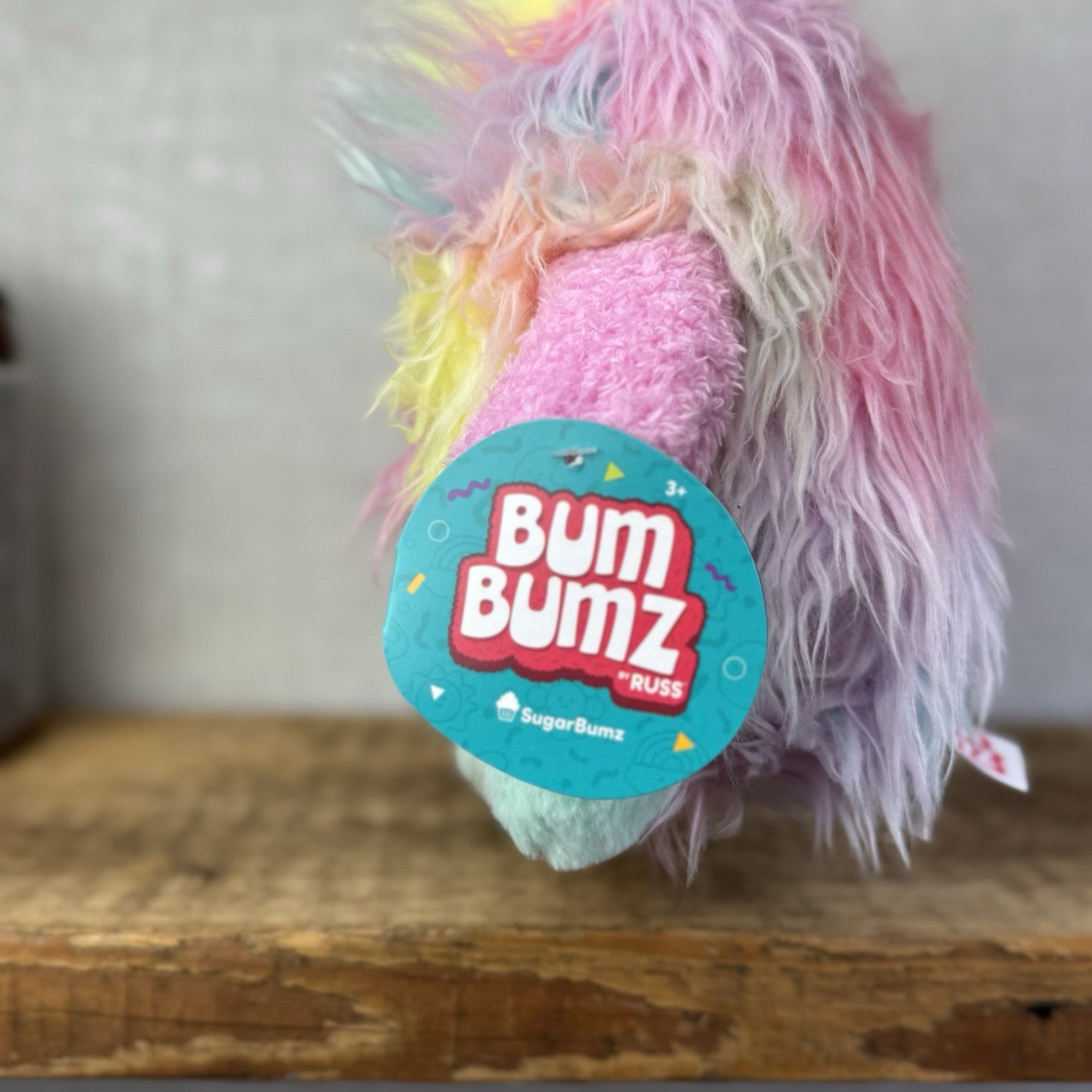 Russ Chloe The Cotton Candy BumBumz Plush Toy - Cotton Candy Plush Beanie 8" NWT