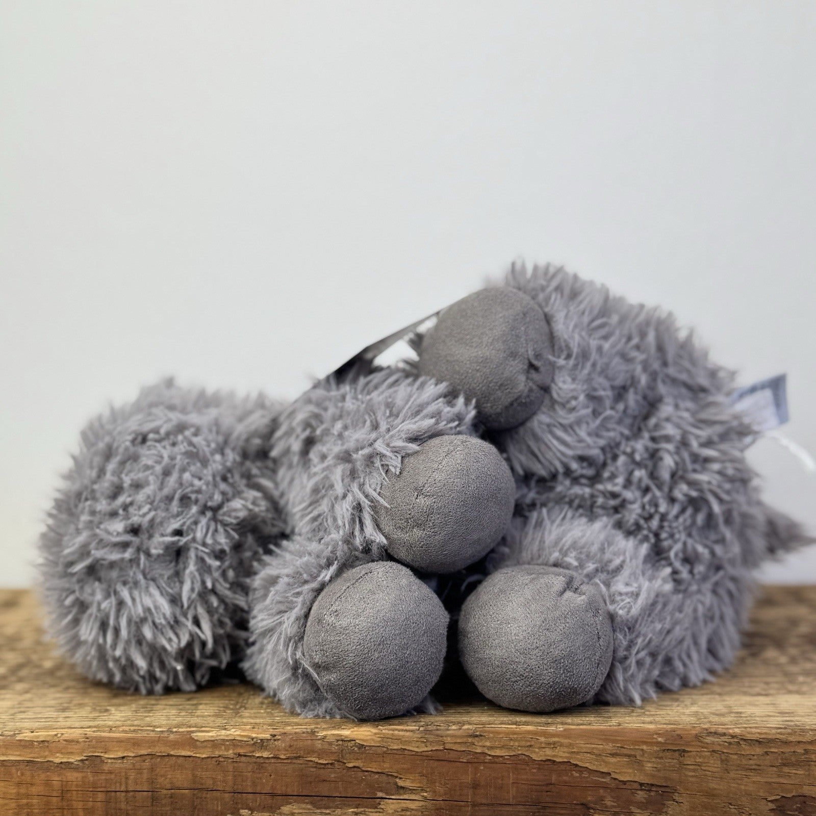 Jellycat Curvie Hippo - Grey Fluffy Beanie Chunky Hippo Plush Retired 9"