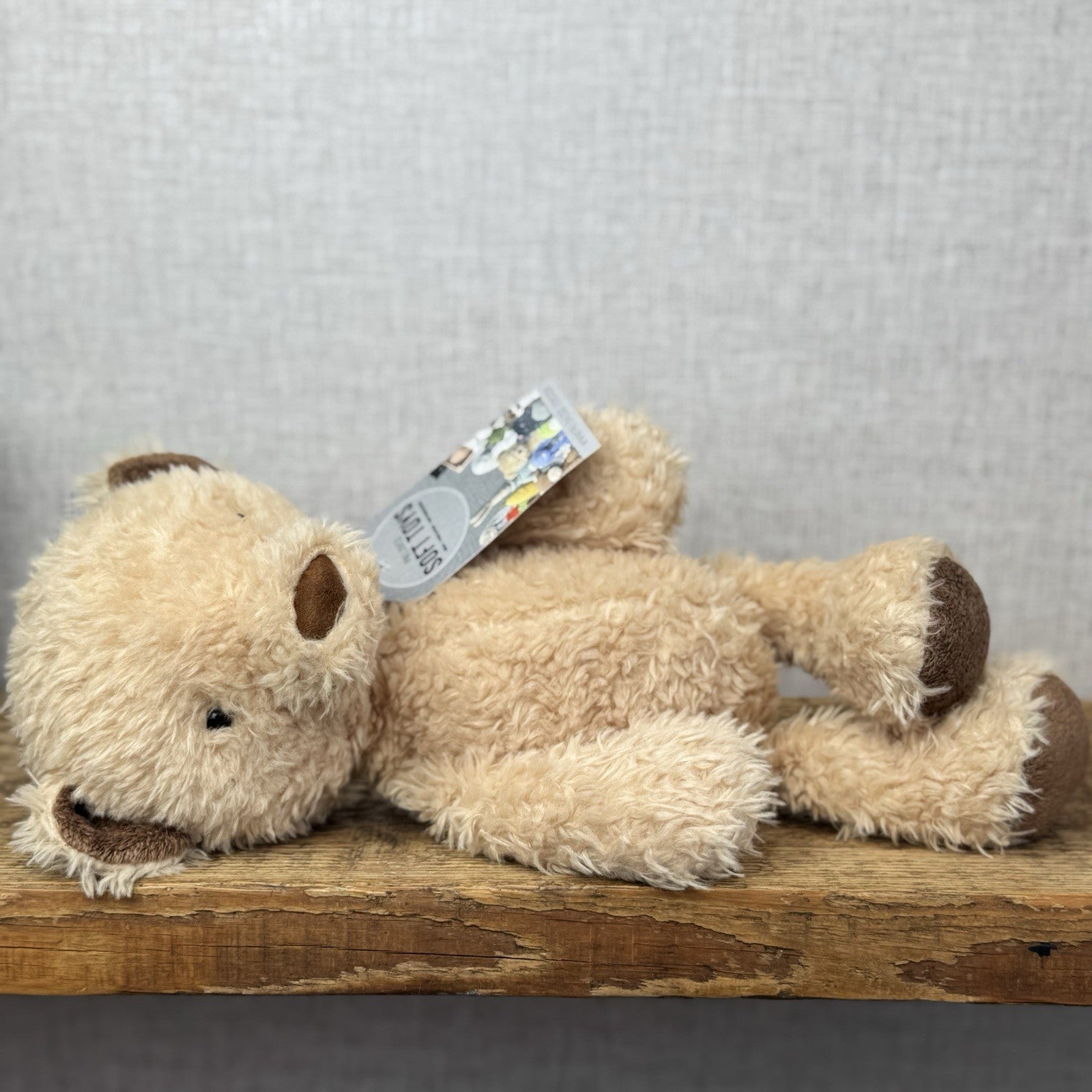 Jellycat Medium Vintage Bear - Vintage Light Brown Bear Beanie 12” Rare (#2)