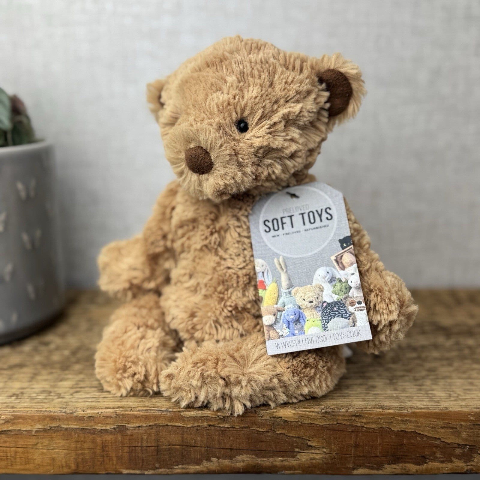 Jellycat MillyBoo Bear - Small Textured RARE Traditional Brown Bear Vintage 10"