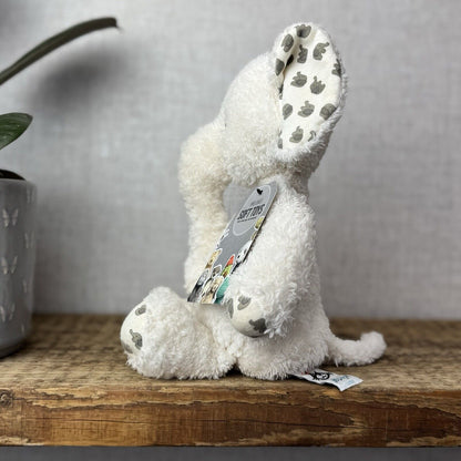 Jellycat Little Moonbeam Elly - Nugget Elephant White Textured Retired 12”