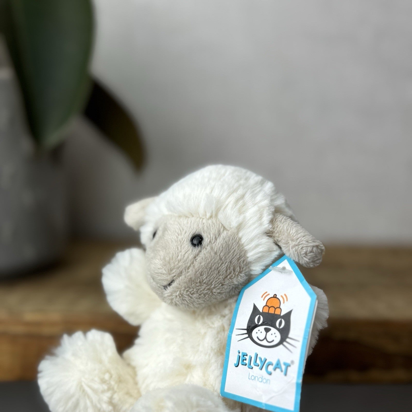 Jellycat Baby Poppet Sheep Tiny Poppet Vintage Lamb Mini Beanie With Tags 4”