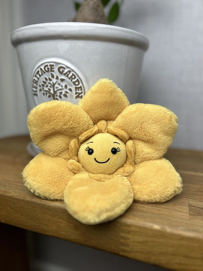 Jellycat Fluery Yellow Daffodil Small - Jellycat Daffodil - Small Flower Plush 