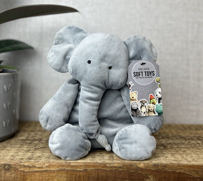 Jellycat Dozydou Elephant - Floppy Grey Elephant Beanie Retired Rare Medium 12"