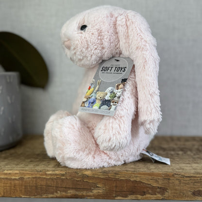 Jellycat Medium Bashful Baby Pink Bunny - Baby Pink Little Jellycat Rabbit 12”