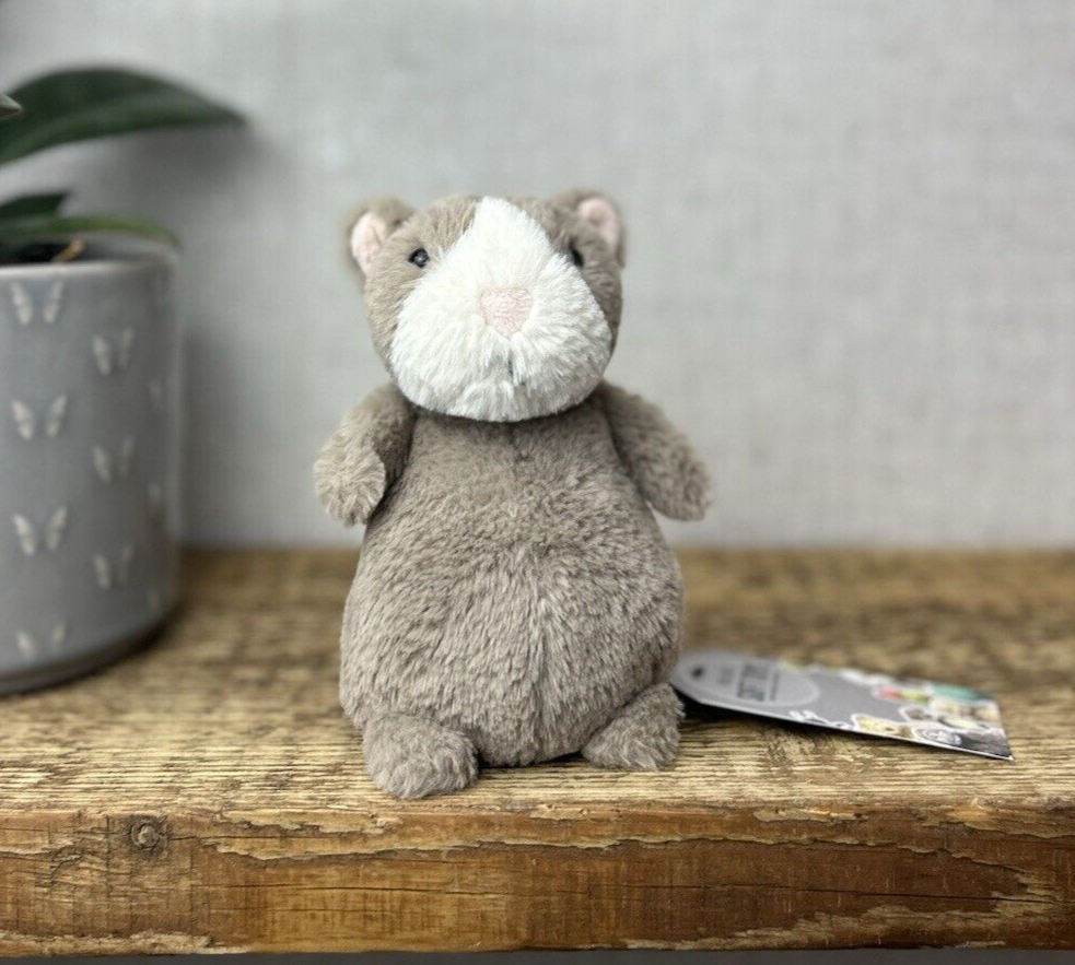 Jellycat Nutmeg Hamster - Small Brown Potbelly Hamster - Chubby Hamster Plush 6"