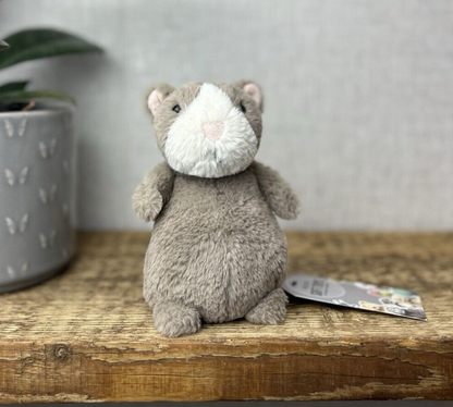 Jellycat Nutmeg Hamster - Small Brown Potbelly Hamster - Chubby Hamster Plush 6"