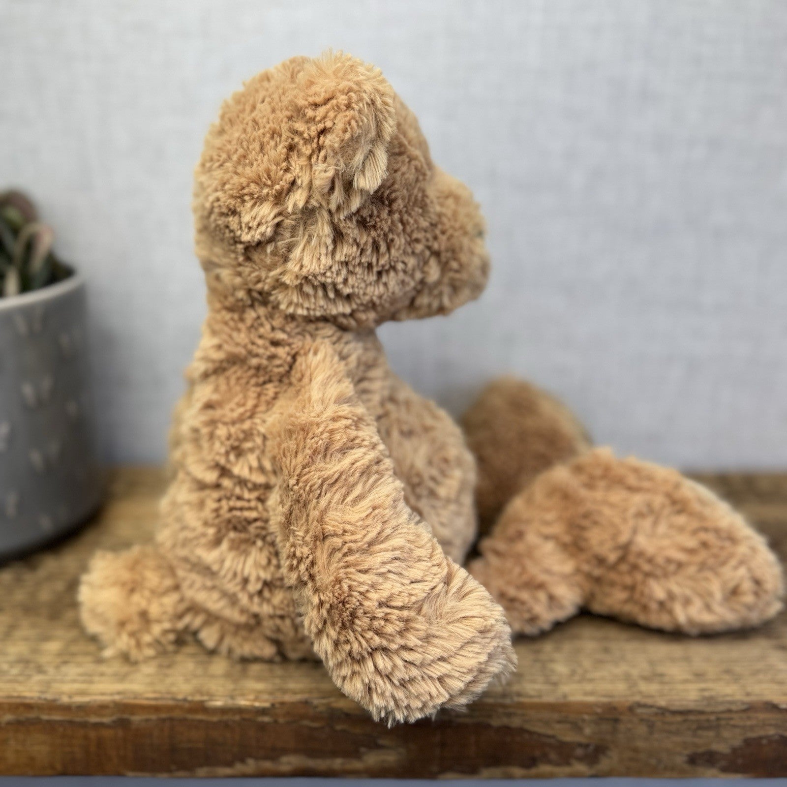 Jellycat Medium Skiffles Bear - Big Foot Jellycat Vintage Rare Beanie Bear 14"