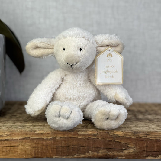 Jellycat Jellykitten Junior Jinglejack Lamb - Vintage Tiny Lamb (Slackajack) 9”