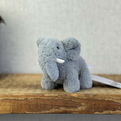 Jellycat Diddle Elephant - Tiny Grey Fluffy Elephant Plush Toy Beanie Mini 5"